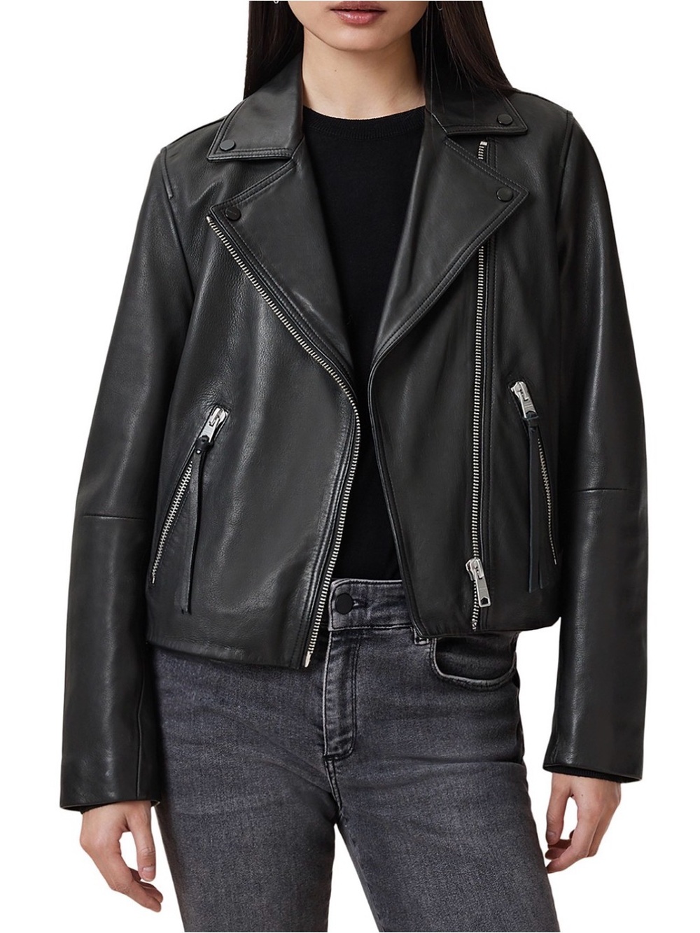 All Saints Women’s Dalby Leather Moto Jacket